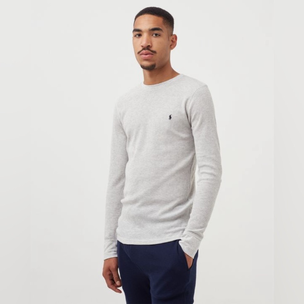 Men’s POLO Ralph Lauren waffle cream colored crewneck sweatshirt